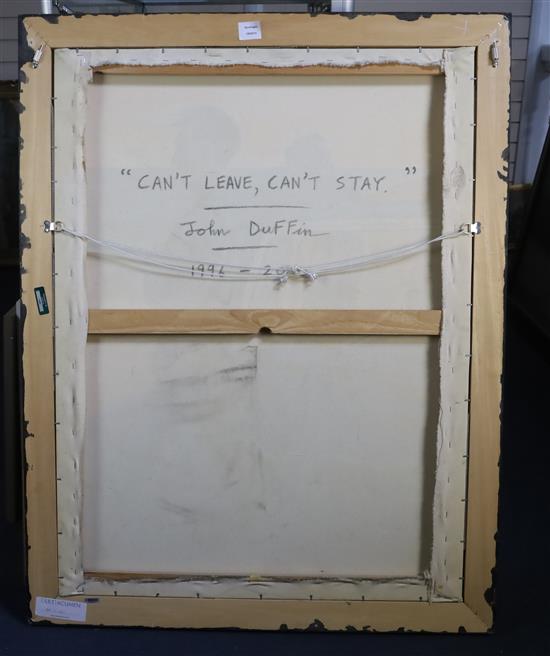 § John Duffin (1965-) Cant Leave, Cant Stay 40 x 30in.